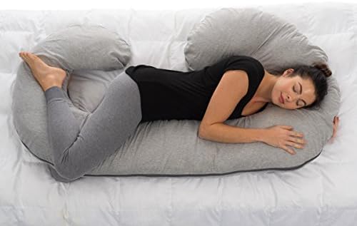 ComfySure Pregnancy Pillow Case - Replacement White Protective Cover for Full Body Cushions - Machine Washable - Ultra Soft Polyester Microfiber