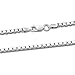 Amberta 925 Sterling Silver 2 mm Venice Box Chain Necklace 18