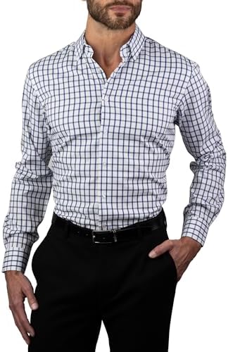 Amazon.com: Nautica Slim Fit Long Sleeve Shirts for Men Dress Shirt Wrinkle  Free 4-Way Stretch Polyester Cooling Technology : Clothing, Shoes & Jewelry