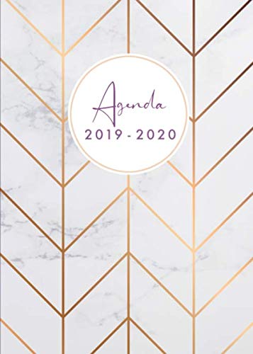 Agenda 2019-20: Agenda 18 mois journalier 2019-20 - format A5 - juillet 2019 à décembre 2020, motif motif abstrait marbre (French Edition) by Papeterie Collectif