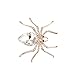 HYZ Golden Tone Scientific Ruby Spider Rhinestones Charm Brooch Pin