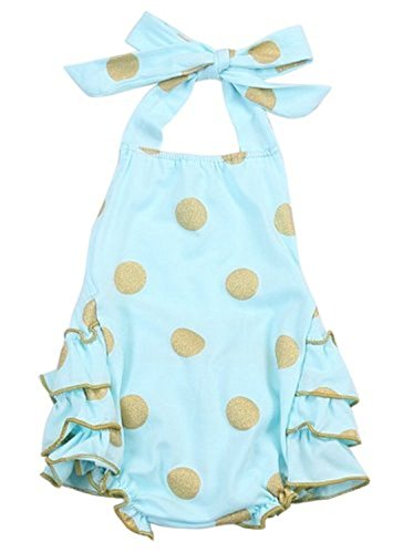 BUYEONLINE Baby Girl Bodysuit Romper Dot Sunsuit Outfits