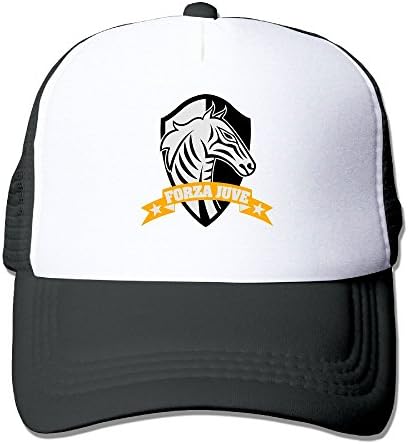 Jia De Ba Funny Zebra Forza Juve (Come On Juve)!!! Piedmont Hat,Penalty Hat,Midfielder Hat Adult Trucker Cap Baseball Dad Mesh Hat Black