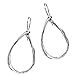 PZ Paz Creations Sterling Silver Textured Pear Shaped Drop Earrings (Sterling Silver)