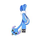 LIKESEA 3D Blue Stitch LED Light Data Sync Charger 8 Pin USB Cable For Apple Iphone 5, 5S, 5C, Se, 6, 6S, 6 Plus, 6s Plus/ Ipad Air2, Pro, Mini 2/ 3/ 4, Ipad 4/ 5/ 6