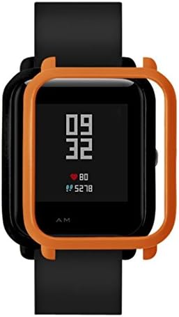ChainSee Colorful PC Edge Case Cover Protect Bumper Shell for Xiaomi Huami Amazfit Bip Youth Watch (Orange)