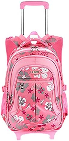 Fellibay Girls Rolling Backpack School Bags Kids Backpack with 2 Wheels for Graders