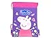 Peppa Pig Drawstrings String Backpack Sling Tote Bag (Purple)