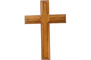 Zerodeko Solid Wood Wall Decoration Cross Wooden Cross for Wall Decor Church Decoration Christian Baptism Pre