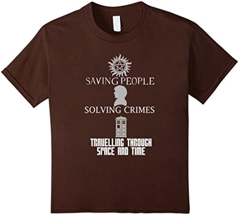 Kids Superwholock shirt Funny Super Who Locked Travelling T Shirt 10 Brown