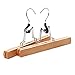 LOHAS Home 10-Pack Non-Slip Wooden Collection Slack Hanger, Wood Skirt Hangers, Natural Finish