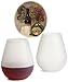 Joyoldelf Silicone Wine Glasses 12oz, Set of 4 - Food Grade Clear Silicone & Dishwasher Safe- Red Wine or White Wine, Beer, Whiskey or Any Beverage - Will Never Break, for Camping, BBQ, Party