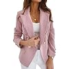 Onsoyours Femme Élégant Blazer à Manches Longues Slim Fit Un Bouton OL Bureau Affaires Veste De Costume Manteau Cardigan…