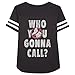 Ghostbusters Who You Gonna Call Juniors Striped Sleeves Black T-shirt L