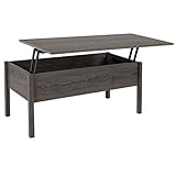 HOMCOM 39" Modern Lift Top Coffee Table Desk with