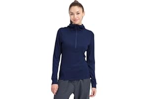 Fussybussy Women’s Zip Up Hoodie - 100% Merino Wool Soft Lightweight Workout Sweatshirts Zip Up Jacket for Gym Yoga Hiking