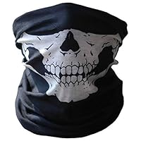 PCEPEIVK Seamless Skull Motorcycle Face Masks, Skull Skeleton Party Magic Scarf Skeleton Mask for Halloween Black