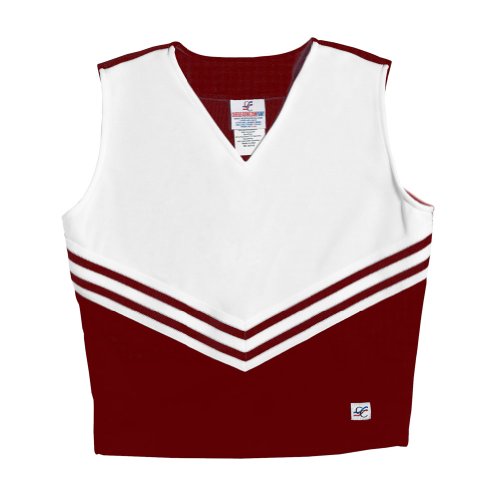 V-Neck Cheerleading Shell, YXS, Light Maroon