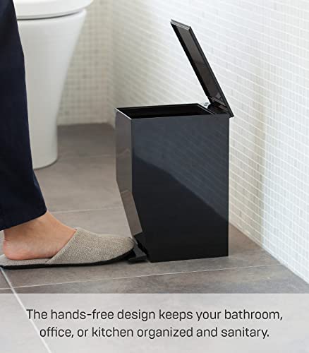 Yamazaki Home Sanitary Step Trash Can - Small Space Waste Bin For ...
