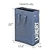 Chrislley 45L Slim Laundry Hamper with Handles Small Collapsible Laundry Basket Tall Thin Laundry Hamper Narrow Clothes Hampers for Laundry (Slim 22 Inches, Blue)