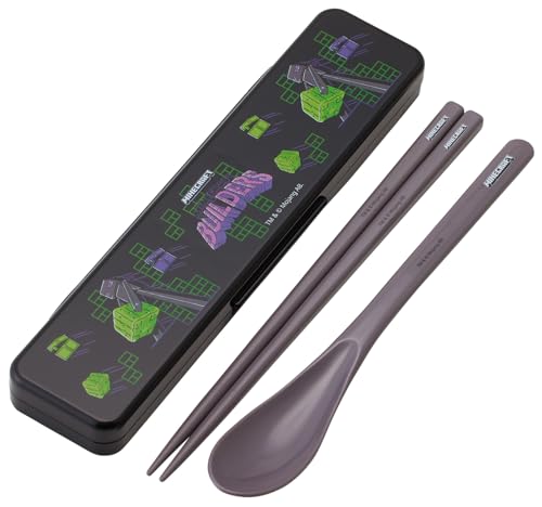 スケーター(Skater) 箸 スプーン セット 弁当 大人用 コンビセット 18cm カチャカチャ鳴らない 日本製 マインクラフト Minecraft チーム 男の子 CCS3SA-A