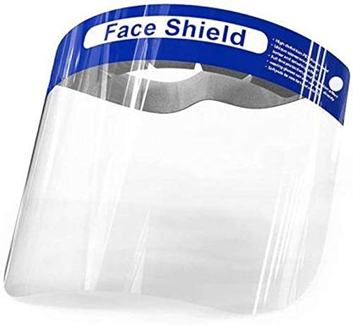 KCL Face Shield Visor Face Shield Mask Eyes Nose Full Frontal Protection (10PC) Safety Visor (Size - Free Size)