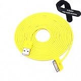 Colorful 30pin USB Data Sync and Charge Data Cable Compatible with Iphone 4/4s, Iphone 3g/3gs, Ipod(yellow,10ft Long) by ANDIGI