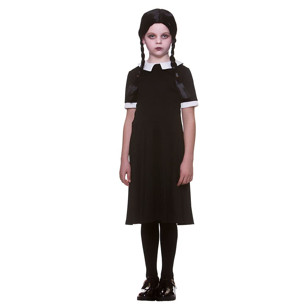 Wicked Costumes Girls Creepy School Girl Fancy Dress Costume with Wig - Large (8-10 Years)