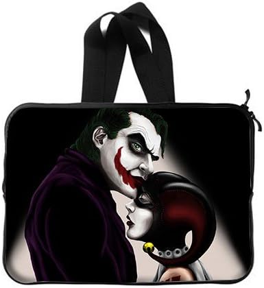 Custom Harley Quinn and Joker Pattern Laptop Notebook Computer Netbook Soft Neoprene Sleeve Bag Case Cover for Apple Macbook Pro 15 inch(Two Sides)