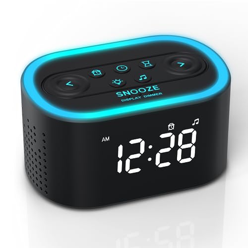 REACHER Digital Alarm Clock White Noise Machine