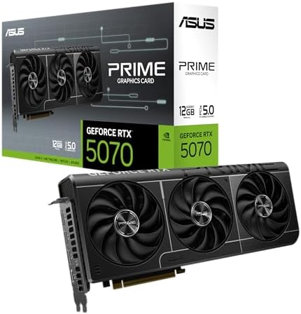ASUS The SFF-Ready Prime GeForce RTX™ 5070 12GB GDDR7 Graphics Card (PCIe® 5.0, 12GB GDDR7, HDMI®/DP 2.1, 2.5-Slot, Axial-tech Fans, Dual BIOS)