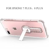 iPhone 7 Plus Case,iPhone 8 Plus Case,Clear Cover[Shock Absorption] with Rotated Kickstand Air Cushion Soft TPU Full Protection Cover for iPhone 7 Plus,iPhone 8 Plus