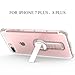 iPhone 7 Plus Case, Shock Absorption Slim-Fit Air Cushion Bumper Soft TPU Cover Case Drop Resistant Full Body Protection with Rotating Kickstand Crystal Clear for Apple iPhone 7 Plus 5.5