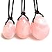 Yujianni Set of YONI Eggs natural Rose Quartz YoNI Eggs Women Exercious Balls Semi-precious Eggs With Bag