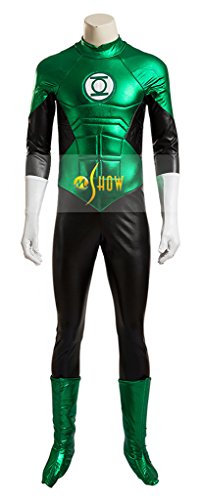 Mtxc Men's Green Lantern Cosplay Costume Hal Jordan Full Set