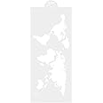 Operitacx World Map Cake Stencil Cake Decoration Template Wedding Cake Molds Cookie Fondant Dessert Decorating Stencil for Cake Decor (13.7x6.2 inch)