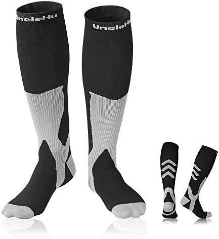 UncleHu Graduated Compression Socks 20-30mmHg for Men &amp; Women, BEST Stockings for Running, Medical, Athletic, Edema, Diabetic, Varicose Veins, Travel, Pregnancy, Relief Shin Splints, Nursing