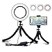 Ring Light with Flexible Tripod Stand & Cell Phone Holder Compatible with All Smart Phone,3 Light Modes Dimmable LED Camera Light for Selfie, YouTube Video,Makeup,Live Streaming