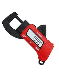 Migiwata Mini portátil de alta resolución de fibra de carbono compuesto de calibre de espesor digital para mostrar el grosor en decimales pulgadas o milímetros en grande LCD de 0.315 in rango de 0.000 in a 0.500 in