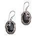 NOVICA Artisan Handmade Onyx Dangle Earrings Sterling Silver Floral from Bali Black Indonesia Nature Birthstone [1.5 in H x 0.7 in W x 0.2 in D] ' Dreamy Forest'