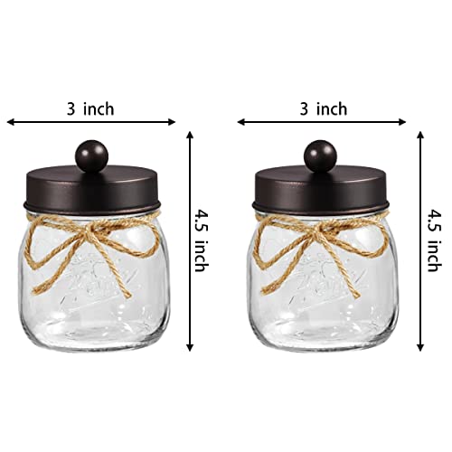 SheeChung Mason Jar Bathroom Apothecary Jars Rustproof Stainless