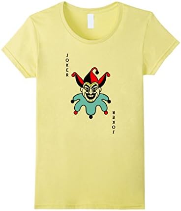 Women's Joker Playing Card Costume Shirt - Old Joker Medium Lemon
