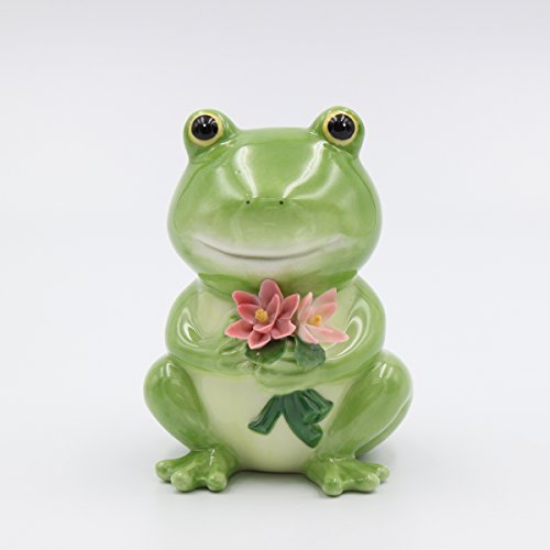 Cosmos 20912 Frog Ceramic Piggy Bank, 5" High