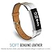 MoKo Fitbit Alta HR and Alta Band , Premium Soft Genuine Leather Replacement Wristband Strap for Fitbit Alta / Fitbit Alta HR Smart Fitness Tracker, Fits 5.31