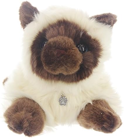 Bundle of Little Girl's Shiny Paw Print Necklace and Miyoni 10" Himalayan Cat
