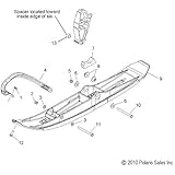 Polaris Ski Toe, Plastic, Gloss Black, Genuine OEM Part 5434165-070, Qty 1