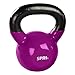 SPRI Kettlebell Weights Deluxe Cast Iron Vinyl Coated Comfort Grip Wide Handle Color Coded Kettlebell Weight Set (Fuchsia, 12-Pound)