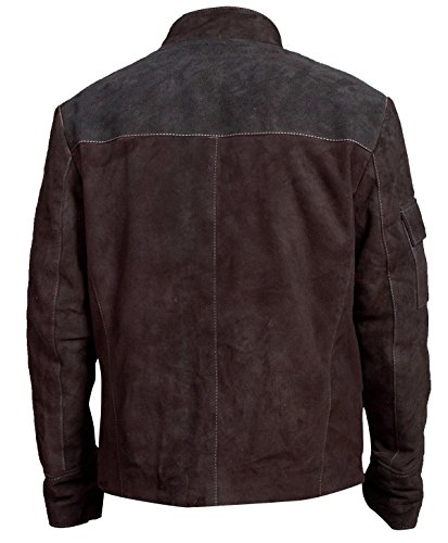 CHICAGO-FASHIONS Star Hero Wars Suede Leather Han Space Warrior Solo Jacket - Thumbnail 4