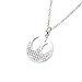 Star Wars Jewelry Rebel Symbol Silver-Plated and Cubic Zirconia Pendant Necklace, 18