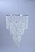 FlavorThings 4 Tiers Large Wedding Chandelier,Faux Crystal Iridescent Beaded Swag Chandelier, 24